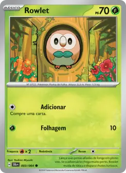 Carta Rowlet da coleção Shrouded Fable