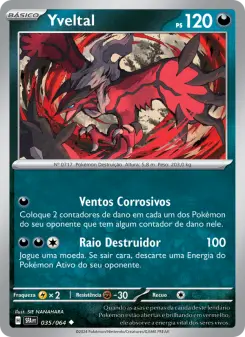 Carta Yveltal da coleção Shrouded Fable