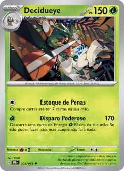 Carta Decidueye da coleção Shrouded Fable