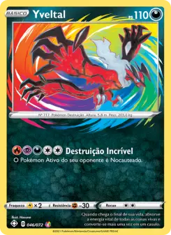Carta Yveltal da coleção Shining Fates