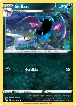 Carta Golbat da coleção Silver Tempest