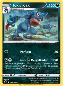 Carta Toxicroak da coleção Silver Tempest