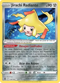Carta Radiant Jirachi da coleção Silver Tempest