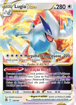 Carta Lugia VSTAR da coleção Silver Tempest