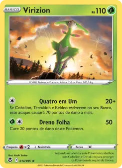 Carta Virizion da coleção Silver Tempest