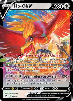 Carta Ho-Oh V da coleção Silver Tempest