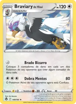 Carta Hisuian Braviary da coleção Silver Tempest
