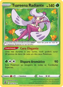 Carta Radiant Tsareena da coleção Silver Tempest
