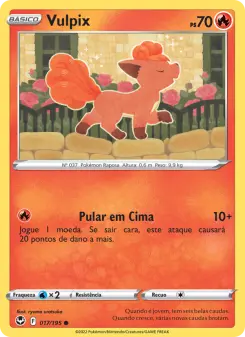 Carta Vulpix da coleção Silver Tempest