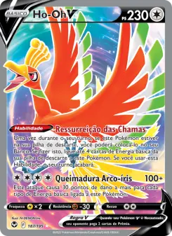 Carta Ho-Oh V da coleção Silver Tempest