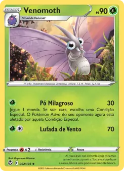 Carta Venomoth da coleção Silver Tempest