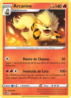 Carta Arcanine da coleção Silver Tempest