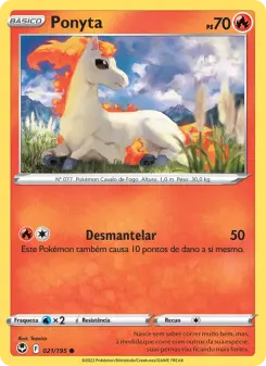 Carta Ponyta da coleção Silver Tempest