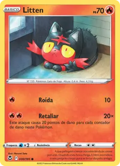 Carta Litten da coleção Silver Tempest