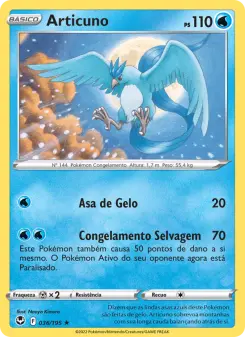 Carta Articuno da coleção Silver Tempest