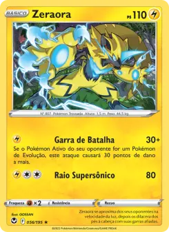 Carta Zeraora da coleção Silver Tempest
