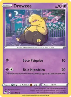 Carta Drowzee da coleção Silver Tempest