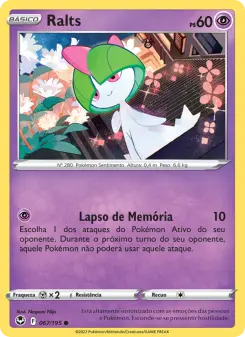 Carta Ralts da coleção Silver Tempest