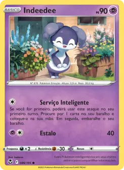 Carta Indeedee da coleção Silver Tempest