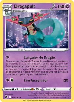Carta Dragapult da coleção Silver Tempest