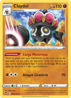 Carta Claydol da coleção Silver Tempest