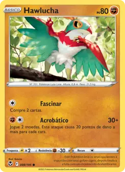 Carta Hawlucha da coleção Silver Tempest
