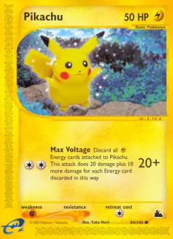 Carta Pikachu da coleção Skyridge