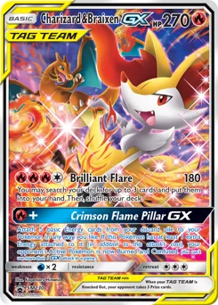 Carta Charizard & Braixen GX
