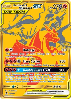 Carta Reshiram & Charizard GX