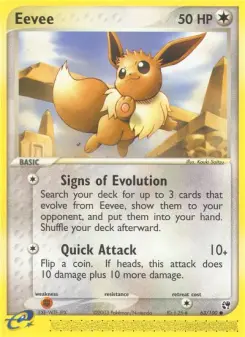 Carta Eevee da coleção Sandstorm