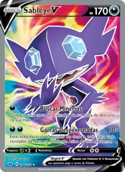 Carta Sableye V da coleção Sword & Shield