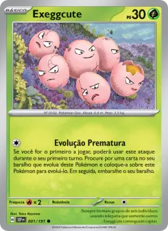 Carta Exeggcute da coleção Surging Sparks