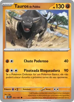 Carta Paldean Tauros da coleção Surging Sparks