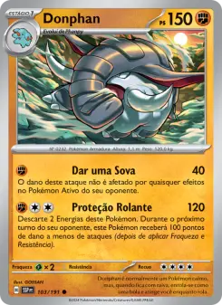 Carta Donphan da coleção Surging Sparks
