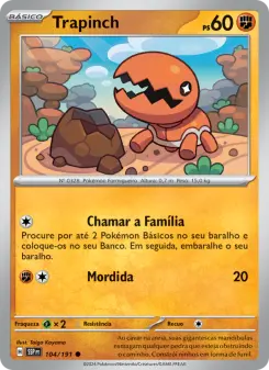 Carta Trapinch da coleção Surging Sparks