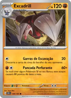 Carta Excadrill da coleção Surging Sparks