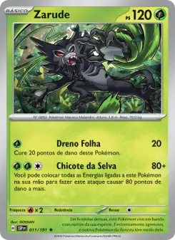 Carta Zarude da coleção Surging Sparks