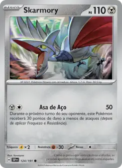 Carta Skarmory da coleção Surging Sparks