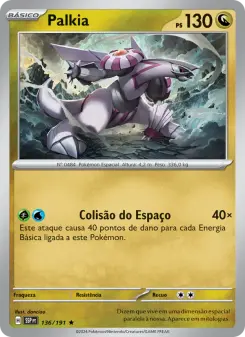 Carta Palkia da coleção Surging Sparks