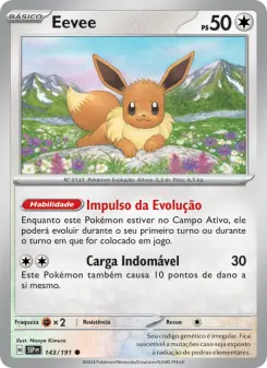 Eevee 143/191, carta comum da coleção Surging Sparks