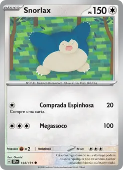 Carta Snorlax da coleção Surging Sparks