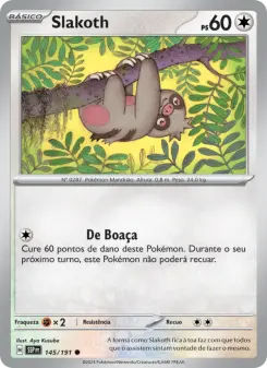 Carta Slakoth da coleção Surging Sparks