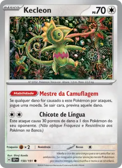 Carta Kecleon da coleção Surging Sparks