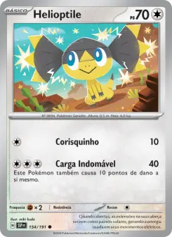 Carta Helioptile da coleção Surging Sparks