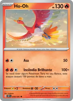 Carta Ho-Oh da coleção Surging Sparks