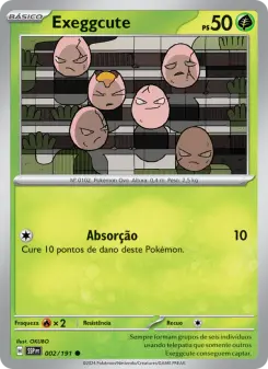 Carta Exeggcute da coleção Surging Sparks