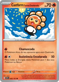 Carta Castform Sunny Form da coleção Surging Sparks
