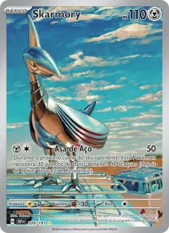Carta Skarmory da coleção Surging Sparks