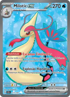Carta Milotic ex da coleção Surging Sparks