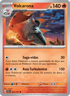 Carta Volcarona da coleção Surging Sparks